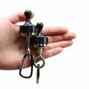 카라비너 포함 미니 자석고리 고정 캠핑용자석 텐트 고리