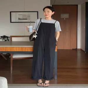 너디 뷔스티에 멜빵 오버롤 (2 color)