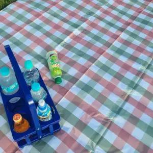 피크닉매트 돗자리 양면방수 감성 체크 한강 나들이