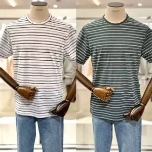 [갤러리아] 에디션 26S/S 남성 여름 리넨 스트라이프 반팔티 NEG2TR1623 2종