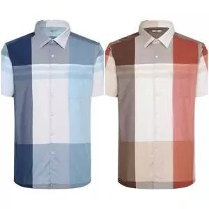 [갤러리아] (포장,양말사은)닥스 26SS 린넨혼방 빅체크 반팔 캐주얼남방 DMS3SHCS132