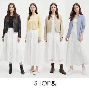 [샵앤] [무료배송] 여성 체형커버 간절기 롱스커트 10종 균일가