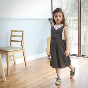 맘스메이드 예루예나여아 점프슈트 면 PK골지 멜빵 리본