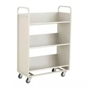 도서관 책꽂이 이동형 서류 스틸 정리함 랙 북카트 바퀴달린 서재용