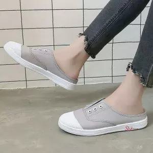 끈없는 뮬 캔버스천 슬리퍼 외출 데일리 스니커즈 뮬스니커즈ssu185