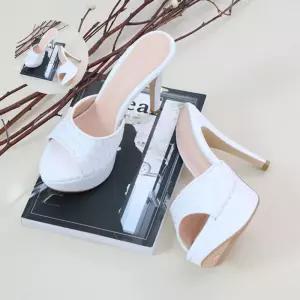 국내제작 격자 짜임 스트랩 가보시 킬힐 슬리퍼힐Y