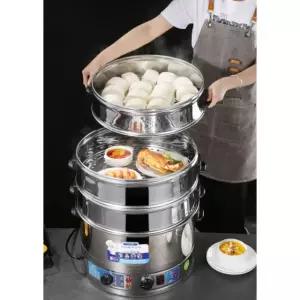 전기 찜기 업소용 스테인리스 계란 만두 증숙기 찐빵 빅사이즈 딤섬 멀티쿠킹
