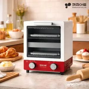 [창고정리 초특가할인]키친아트 라팔 2단 미니오븐 레드 가정용 베이킹 자가설치 KAEO-A1000GH