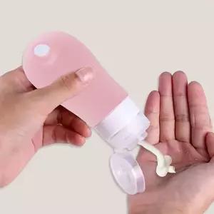 [NS홈쇼핑]휴대용 실리콘 공병 2종 60ml 튜브형 화장품 소분 공병 케이스 여행용 고리 용기..[35834328]