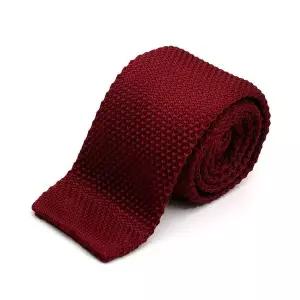헨릭 심플 수동니트넥타이 폭5.5cm 와인 HR183