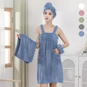 [SBD] 목욕가운 샤워용 터번 스커트형