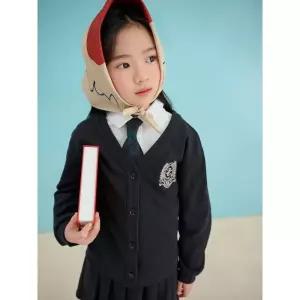 [국내백화점] 빈폴 키즈 여아 니트라이크 상하세트 네이비 가을코디