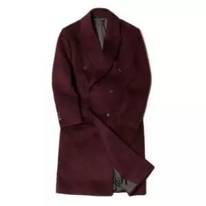 남자정장코트 남자 와인롱코트 겨울 코트 패션 코디 롱더블코트