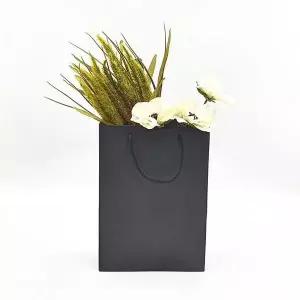 크라프트 세로 종이가방 블랙 M