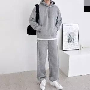 WL GBB HF760M-HF287M 기모 후드티 와이드팬츠 세트-양털 양털 기모안감