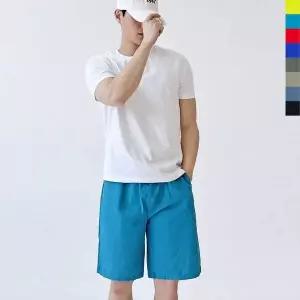 [셀러에이드]WL GSS N35M 남여 커플 워크 팬츠 비치 밴딩 반바지 비치 비치웨어