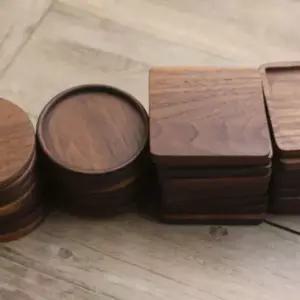 [콩심팥심]우드 원목 차 티 컵 받침 홀더 퍼즐 C타입 코스터 홈카페소품