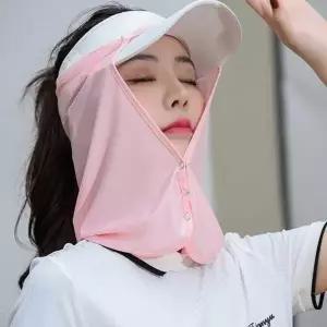 모자 햇빛 차단 가리개 마스크 얼굴 여성 남자 탈부착 자외선 쿨원단 가림_24864892