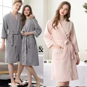 [SBD] 와플 커플용 목욕가운 샤워가운 골프 스파 조직