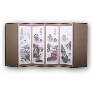 ( )커버포함 (두레공예사)옥비단미니옥추사산수화6폭병풍_24866059