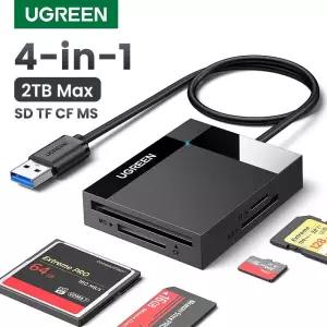 CF카드리더기 UGREEN 카드 리더 4-in-1 USB30USB-C SD 마이크로 TF CF MS 컴팩트 플래시 어댑터 노트북 PC