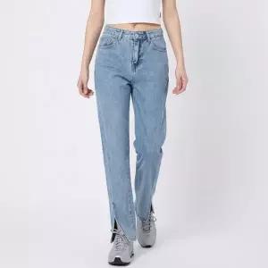 여성 사선슬릿 하이웨스트 데님 롱팬츠 워싱 스키니진 겨울 청바지 아이