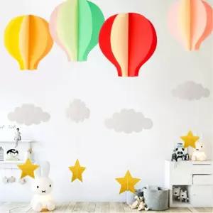 키즈룸 인테리어 열기구 종이 모빌 아기방 꾸미기 소품 어린이집 환경구성