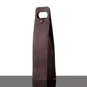 와인 캐리어 브라운 1구 클래식 가죽 위스키 선물