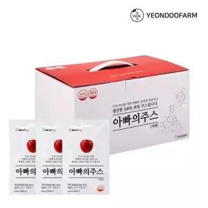 하프클럽/연두팜 찢어먹는 아빠의주스 사과즙 30개입 1박스 100ml