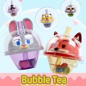 디즈니 주토피아 버블티 랜덤규어미니피어 프라모델 규어 학용품 모형