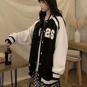 [옷자락]여성 데일리 오버사이즈 스타디움 야구점퍼