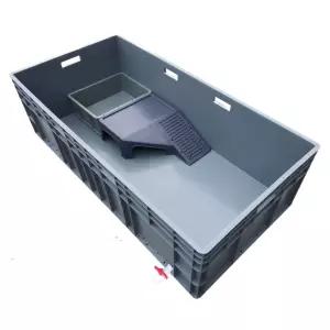 집 대형 어항 상자 방수 플라스틱 원목 오픈형 거북이