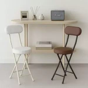 [아트박스]/가구느낌 봄 접이식 의자 쿠션 간이 등받이