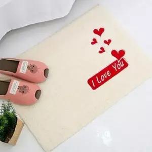 (옵션 화이트)러브 발매트 쿠션 러그 욕실 발매트 깔개 발판 화이트_24894705