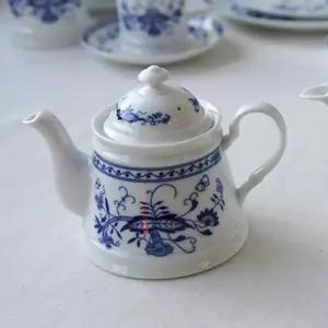 [골드스마일]코발트블루 쯔비벨무스터 티포트 소 400ml 1P 도자기