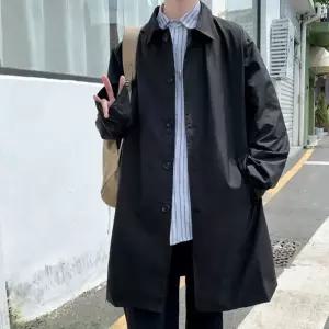 캠퍼스룩 남성 데일리 출근룩 간절기 트렌치코트 롱자켓 패션