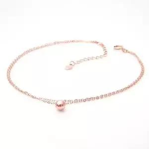 예쁜팔찌 Gold 로즈골드 볼 더블 체인 팔찌 14K