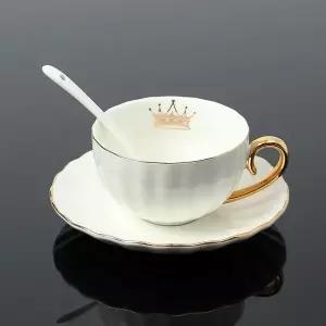 이시아르 골드 도자기 찻잔 세트 200ml 수저증정 유리찻잔세트