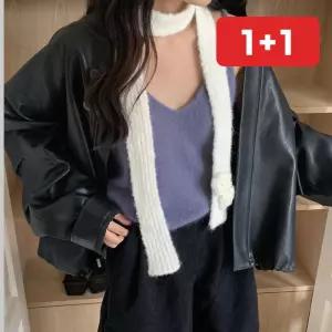 목도리 니트 울 장미 꽃 슬림 여성 방한 겨울