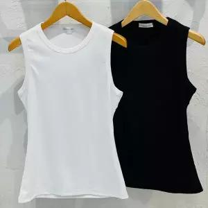 [리빌모아]남자 골지 솔리드 머슬핏 나시 RB-TS5-Q051-화이트