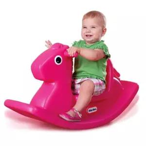 친근한 어린이용 흔들의자 말타기 목마 핑크 안정감 말장난감