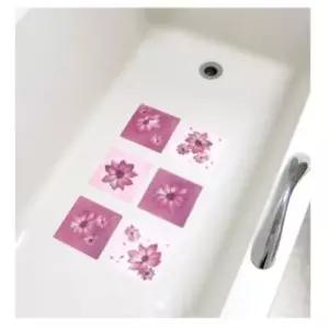 논슬립 미끄럼방지 스티커 보라꽃 욕실안전 바닥스티커