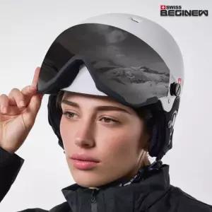 스노우쉴드 스키 헬멧 고글 일체형 바이저