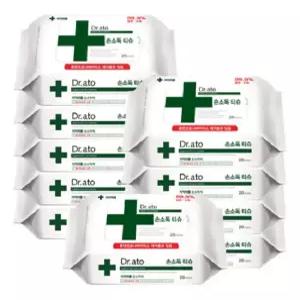 닥터아토 손소독 티슈 휴대형, 20매, 10개