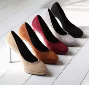 면접 여성 스웨이드 가보시 하이힐 킬힐 캐주얼 코디