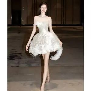 미니 웨딩 드레스 만삭 생일파티 튜브탑 들러리 파티