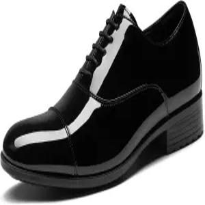 HEEZ 남성 특허 가죽 드레스 슈즈 턱시도 신발 논 슬립 캡 토 레이스 업 포멀 옥스포드 웨딩 프롬 파티