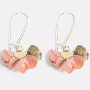 페브릭플라워 드롭 귀걸이
