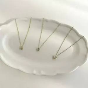 기본 큐빅 14k 18k 데일리 목걸이14k중골드