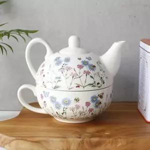 꽃무늬 찻주전자 찻잔 세트 티포원 엄마 부모님 선물 찻잔선물